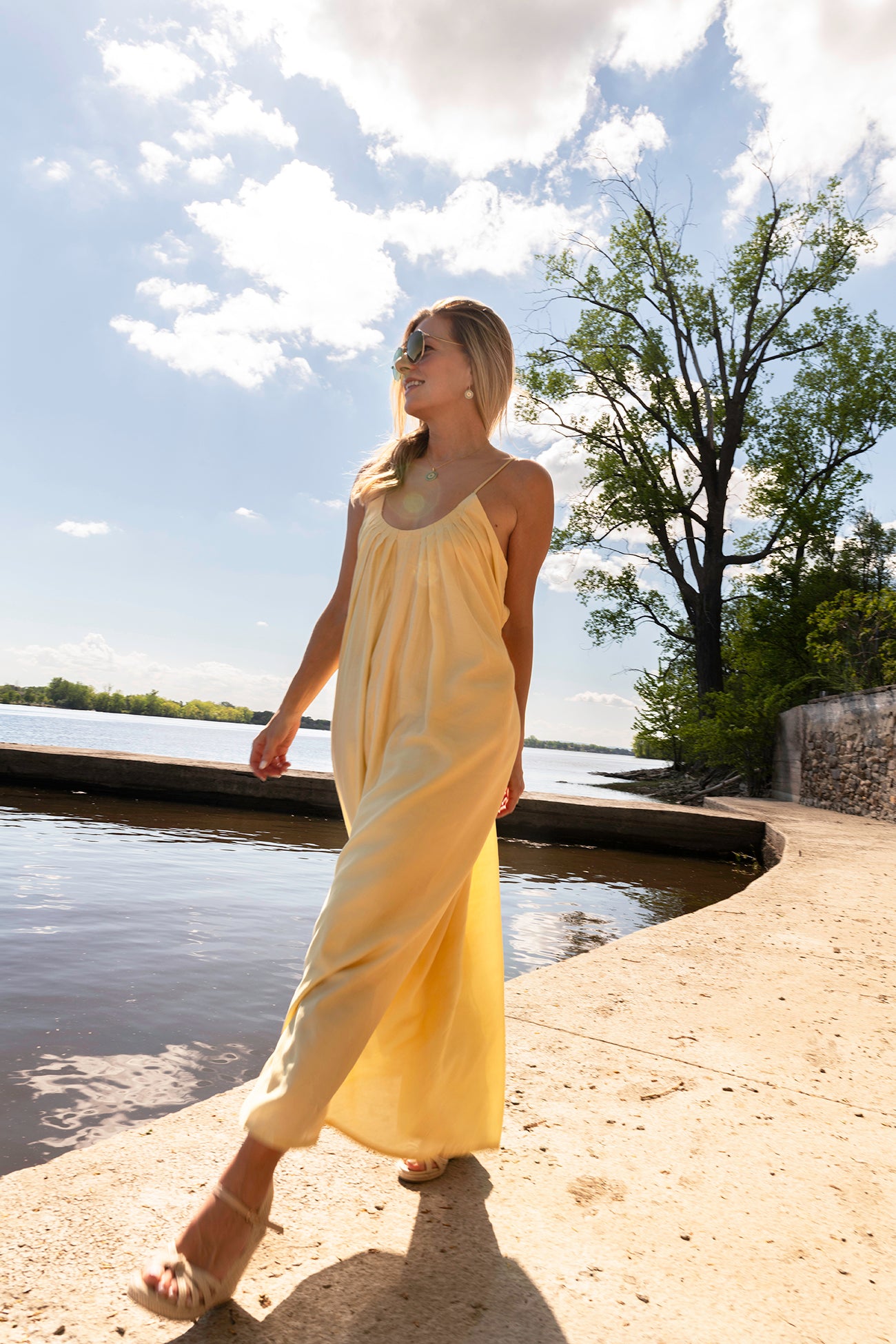 Marigold maxi tent dress