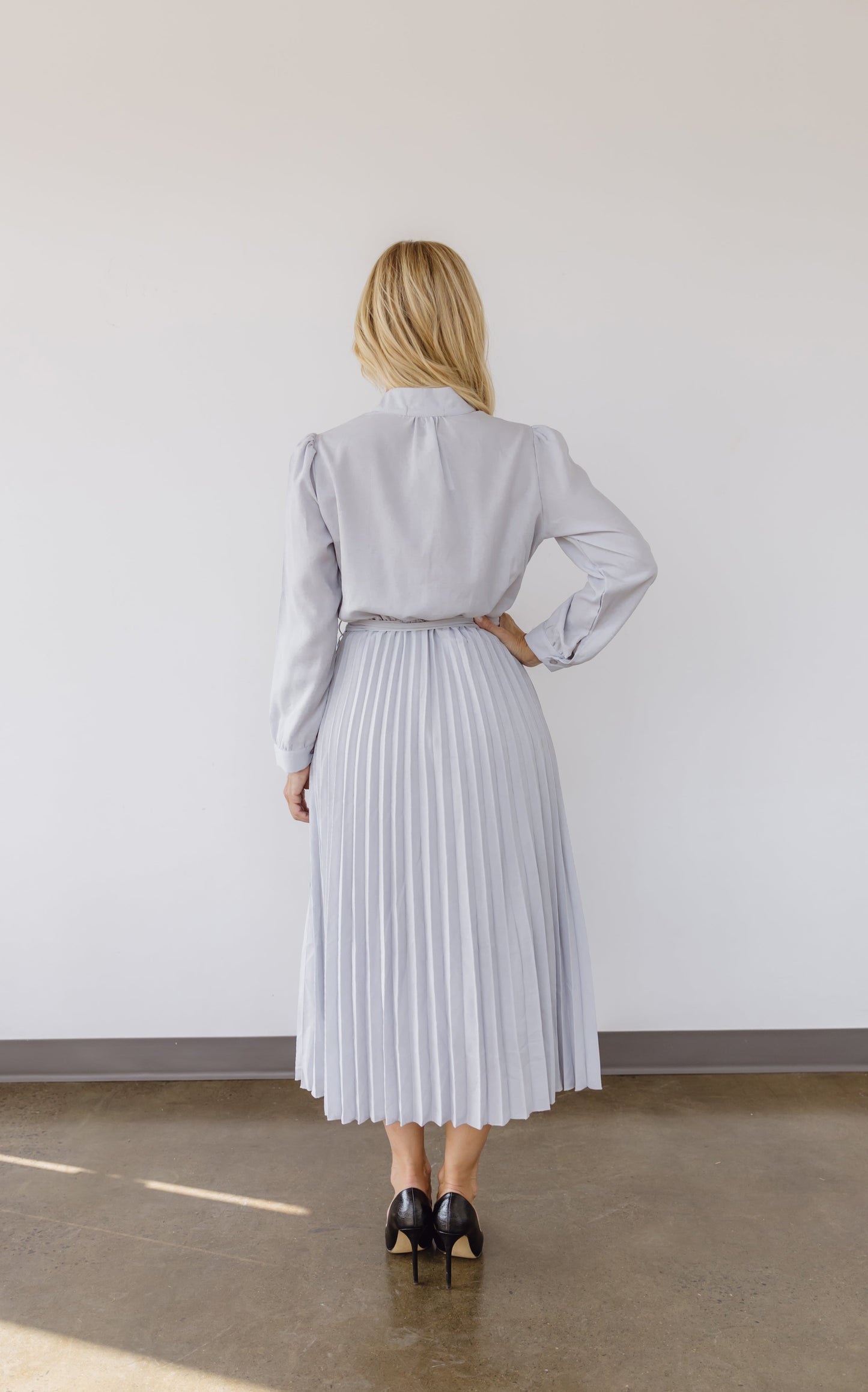 Leonora pleated dress