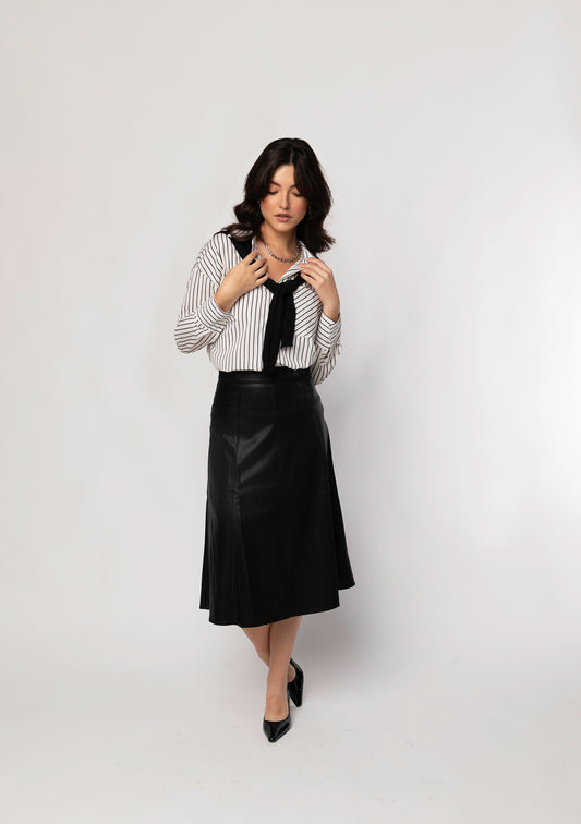 Nikki faux leather skirt