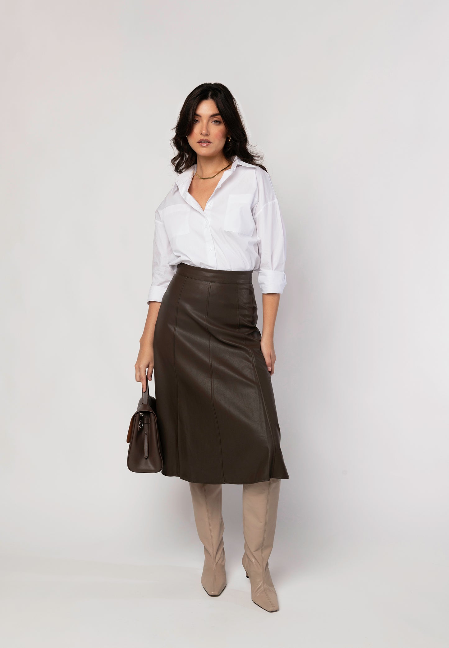 Nikki faux leather skirt