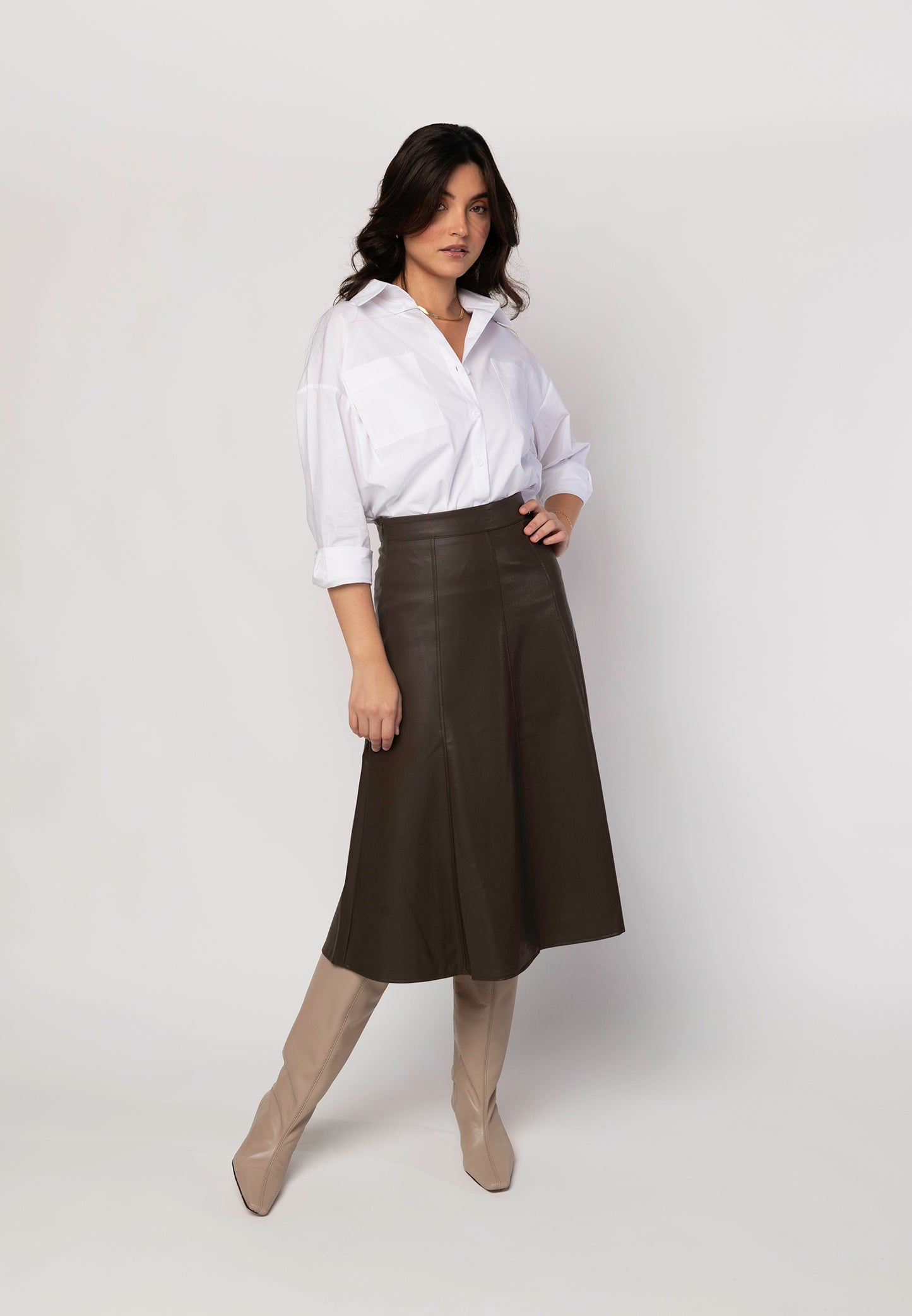 Nikki faux leather skirt