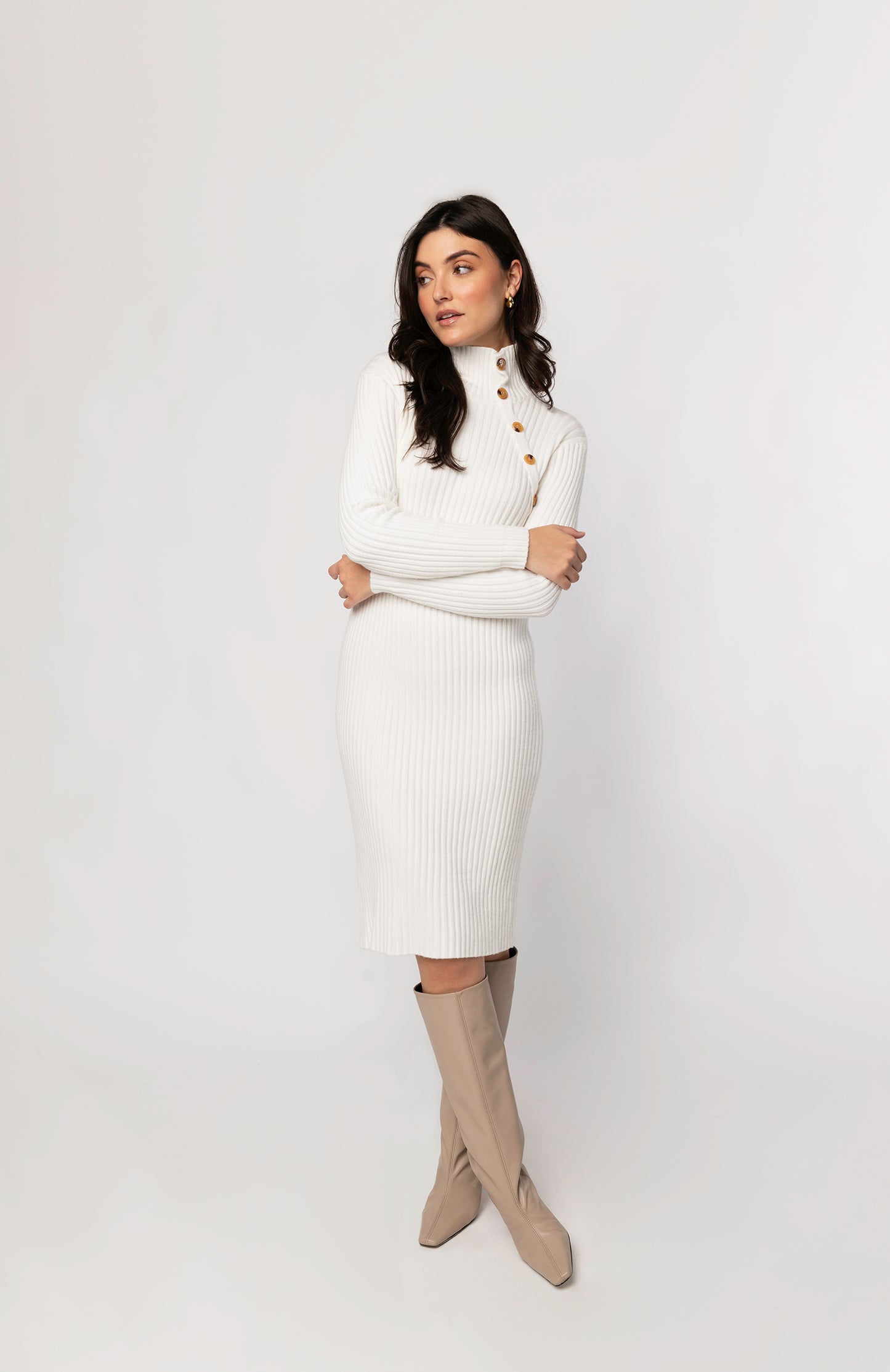 Serena ribbed knit dress